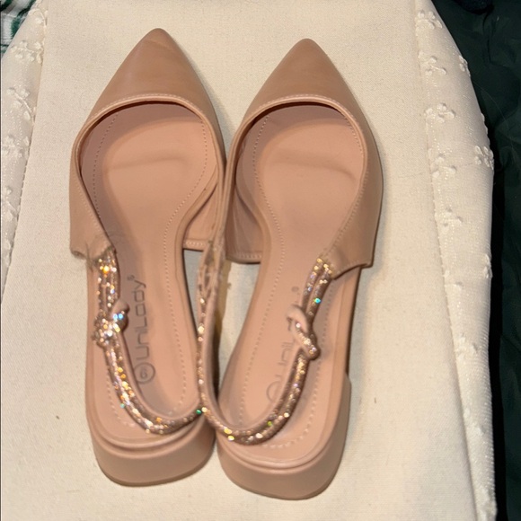 Unilady Nude Slingback Heels - Picture 2 of 3